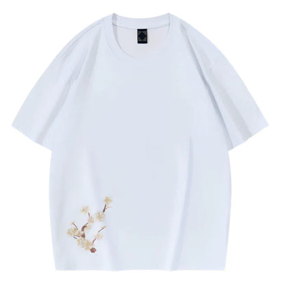 Moonlight Kitsune Embroidered T-shirt