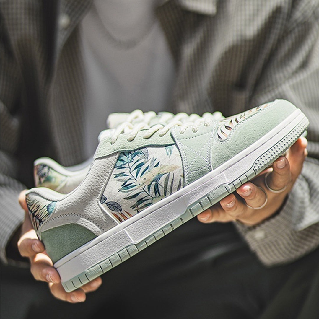 Verdant Impression, Watercolor Sneakers