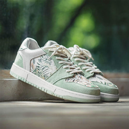 Verdant Impression, Watercolor Sneakers