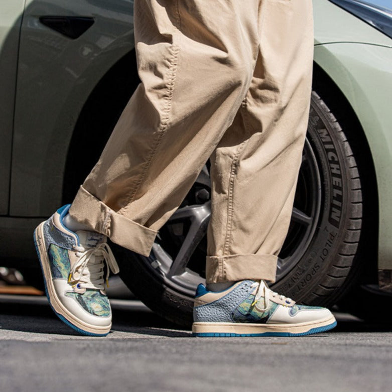Van Gogh Starry Night inspired sneakers